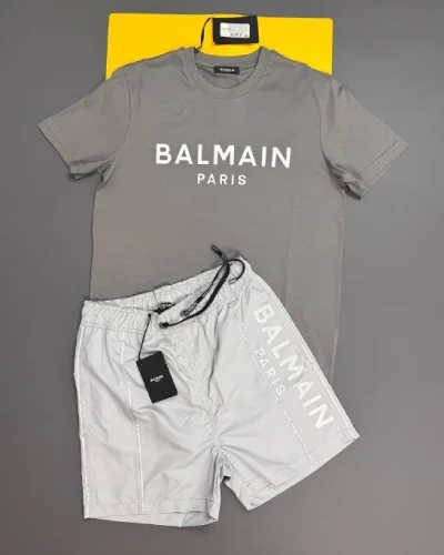 Balmain Paris Graphic Replica T-Shirt and Shorts Set for Men – Multiple Colours