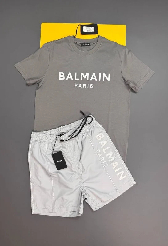 Balmain Paris Graphic Replica T-Shirt and Shorts Set for Men – Multiple Colours
