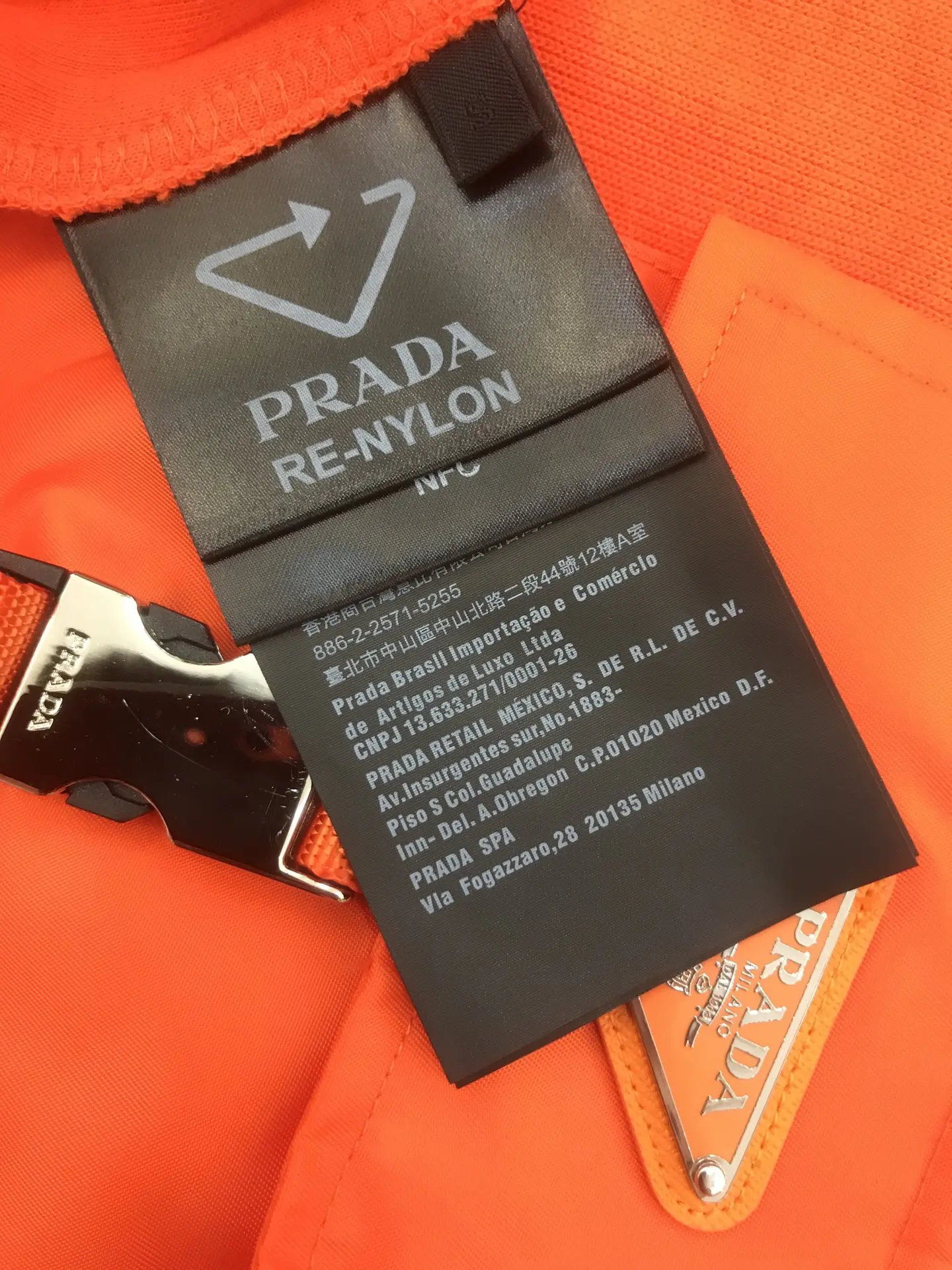 Bright Orange Oversized Knitted Sweatshirt with Chest Pocket and Zipper Detail tags