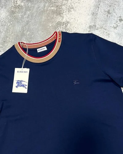 Burberry Check Trim Cotton T-Shirt