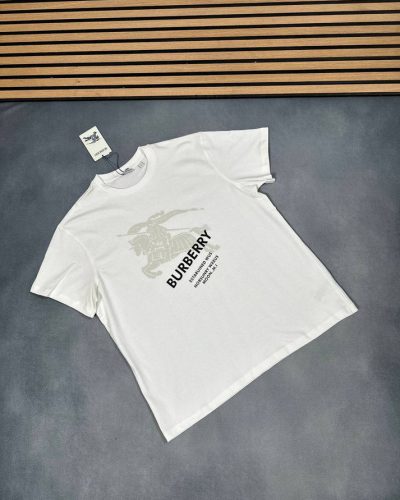 Burberry Equestrian Knight Design Cotton T-Shirt AAA Quailty white