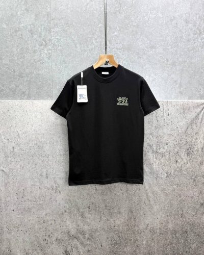 Burberry Logo Embroidered Cotton T-Shirt
