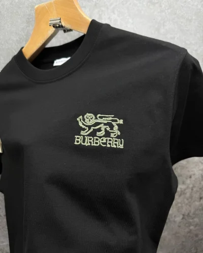 Burberry Logo Embroidered Cotton T-Shirt logo