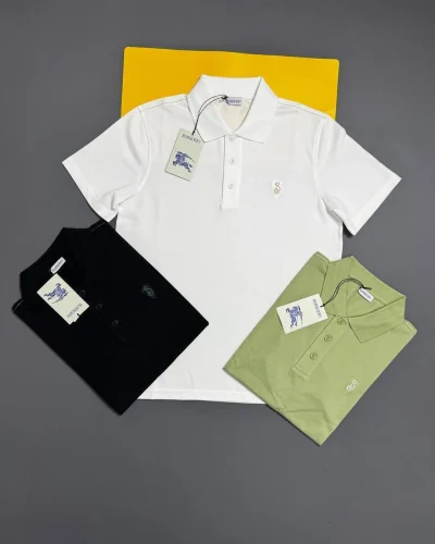 Burberry Logo-Embroidered Polo Shirt for Men – Multiple Colours