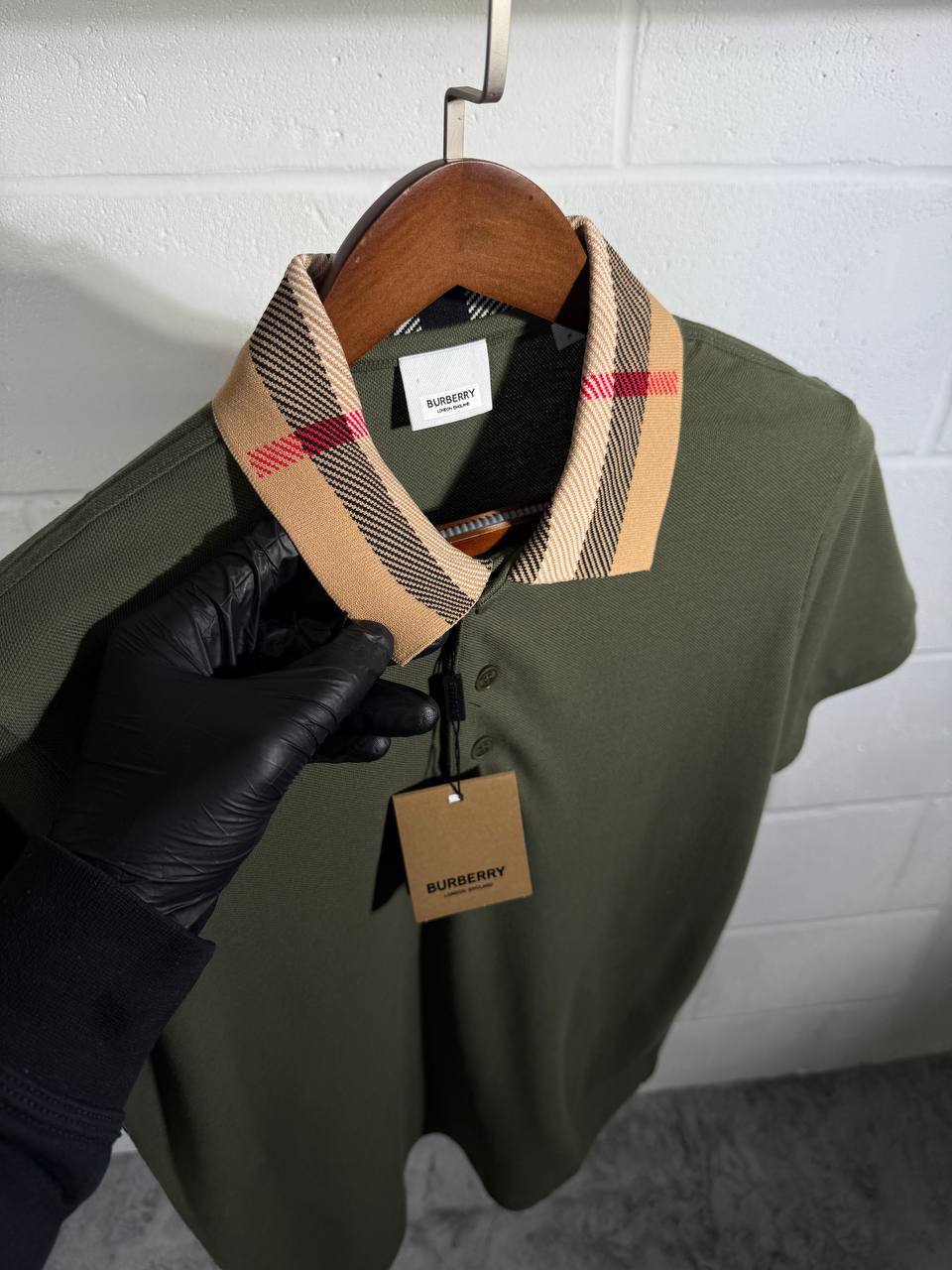 Burberry Men's Check Collar Cotton Polo Shirt – Multiple Colours - Image 6