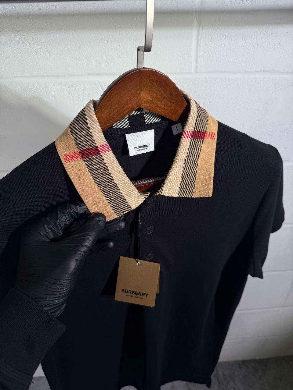 Burberry Men's Check Collar Cotton Polo Shirt – Multiple Colours - Image 8