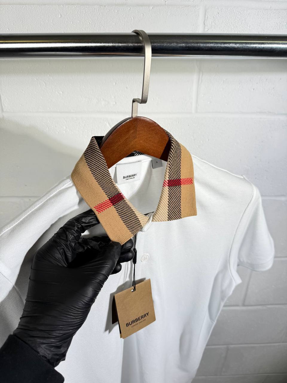Burberry Men's Check Collar Cotton Polo Shirt – Multiple Colours - Image 7