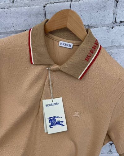 Burberry Men's Intarsia Logo Collar Cotton Piqué Polo Shirt