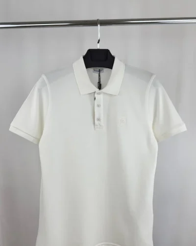 Burberry Men's Monogram Motif Polo Shirt white