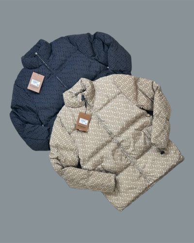 Burberry Monogram Jacquard Luxury Replica Puffer Jacket for Men – 2 Colours