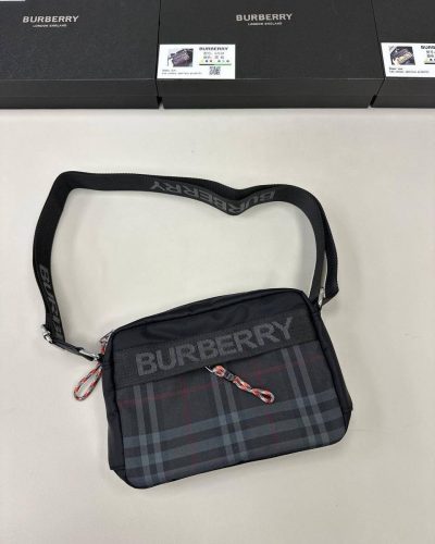 Burberry Paddy Dark Charcoal House Check Crossbody Bag