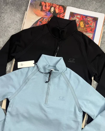 C.P. Company Diagonal Fleece Half-Zip Jumper