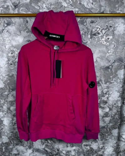 C.P. Company Diagonal Raised Fleece Clone Quality Hoodie for Men red C.P. Company Diagonal Raised Fleece Clone Quality Hoodie for Men red