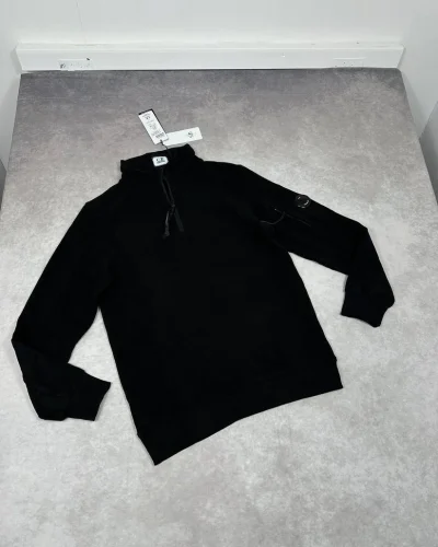 C.P. Company Diagonal Raised Half-Zip Jumper black C.P. Company Diagonal Raised Half-Zip Jumper black