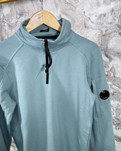 C.P. Company Light Fleece Zip Jumper AAA Quailty blue
