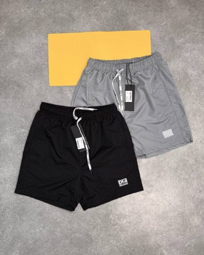 C.P. Company Men's Chrome-R Clone Quality Utility Swim Shorts Set – Black & Grey