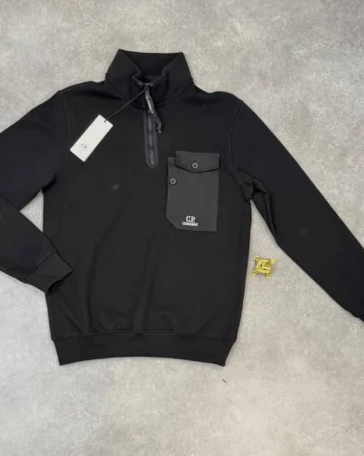 C.P. Company Quarter-Zip Jumper black