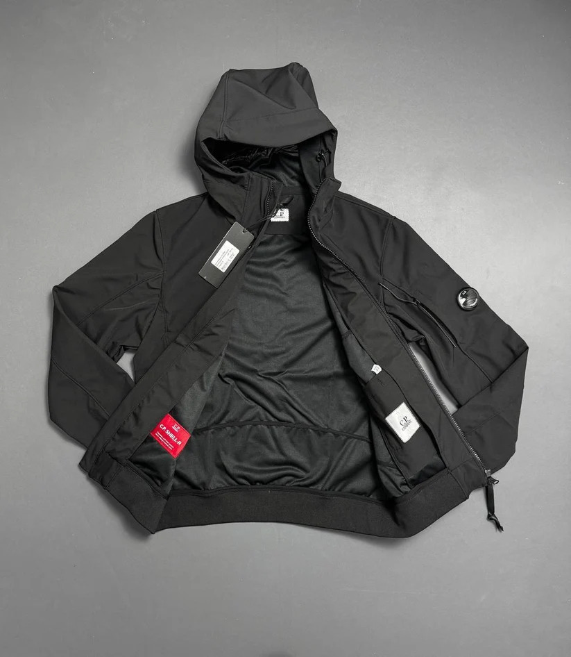 C.P. Company Shell-R Logo Printed Jacket Clone Quality black