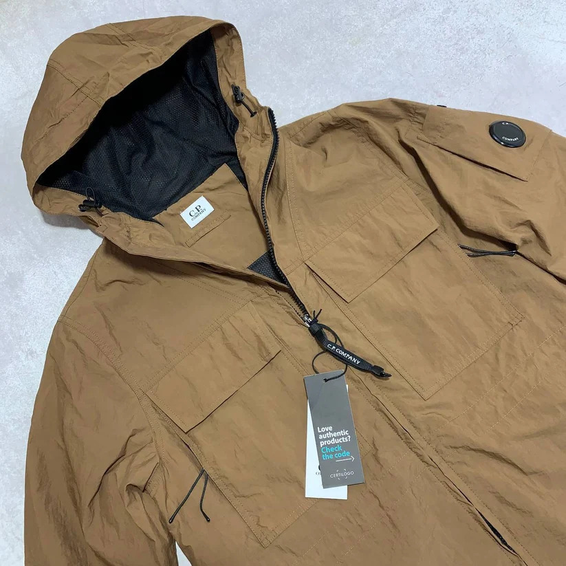 CP Company Chrome-R Hooded Super Clone Quality Jacket brown