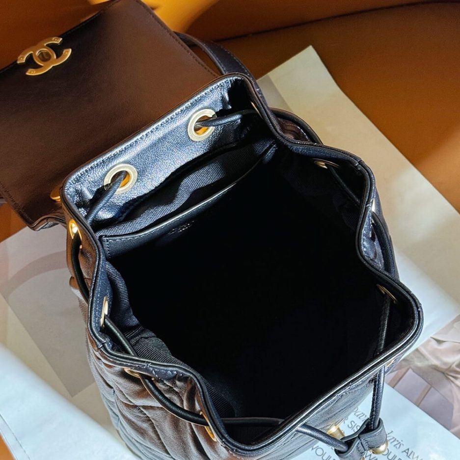 Chanel Backpack AS4866 – Black Lambskin - Image 4
