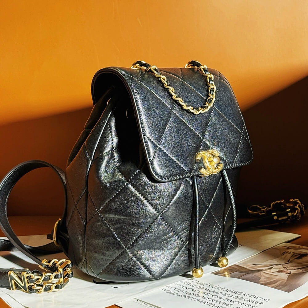 Chanel Backpack AS4866 – Black Lambskin - Image 2