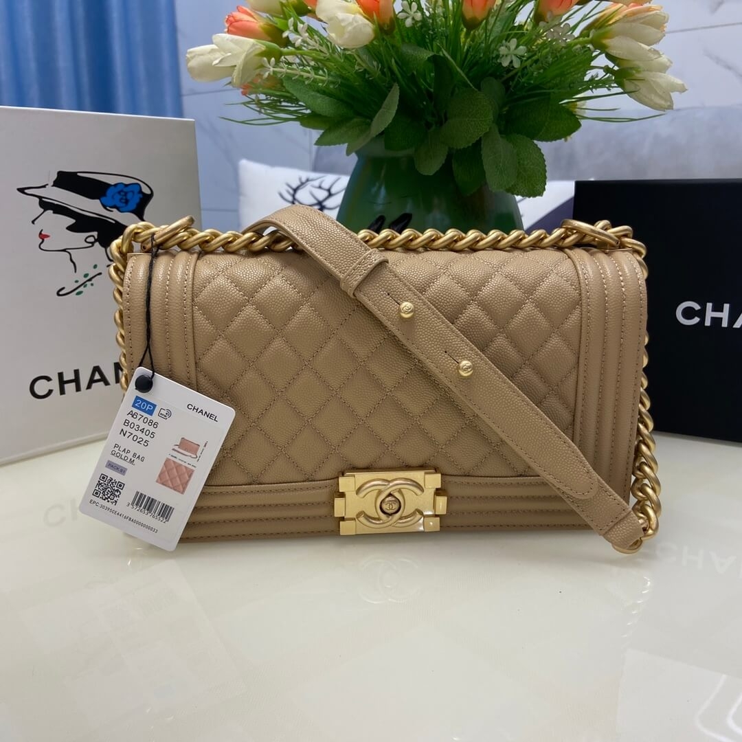 Chanel Boy Handbag A67086 – Apricot