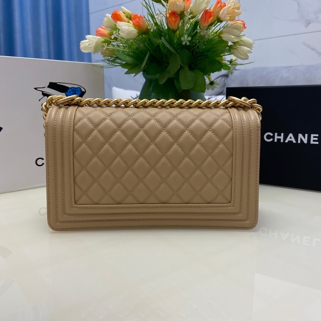 Chanel Boy Handbag A67086 – Apricot - Image 3