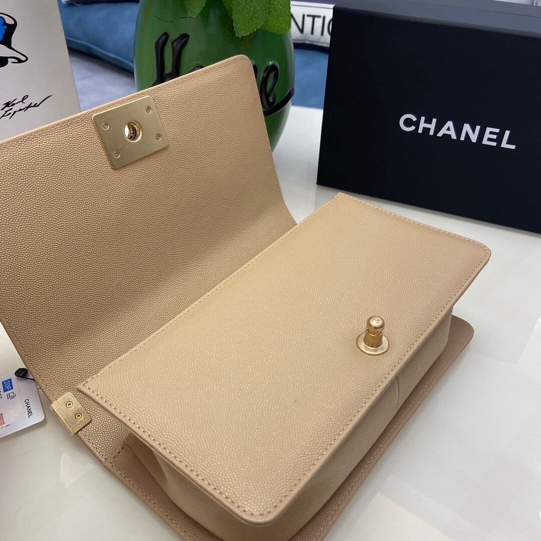 Chanel Boy Handbag A67086 – Apricot - Image 6