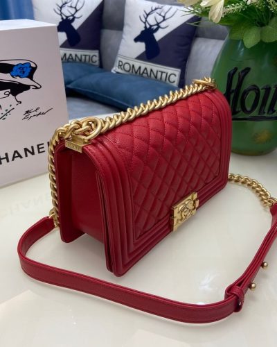 Chanel Boy Handbag A67086 – Red Calfskin3