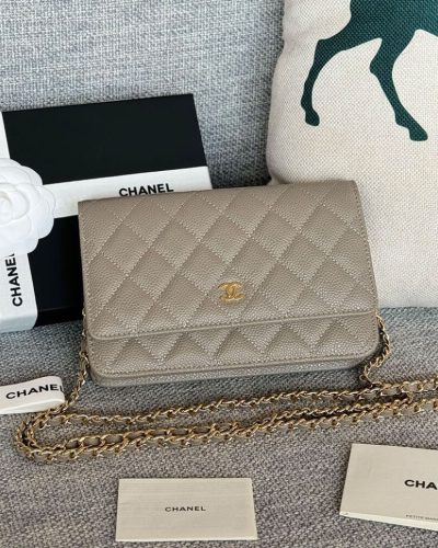 Chanel Classic Chain Wallet AP0250 – Grey