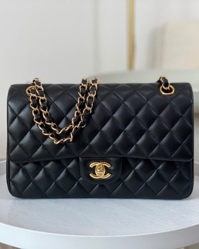 Chanel Classic Medium Handbag A01112 – Black Lambskin