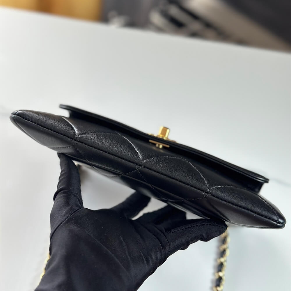 Chanel Clutch AS5038 – Black Lambskin - Image 6