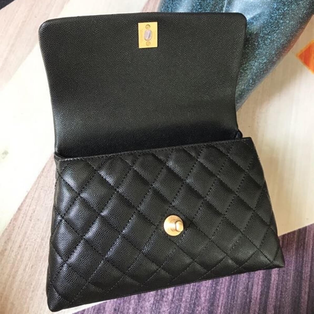 Chanel Coco Handle PM Flap 1:1 Replica Shoulder Bag – Black - Image 6