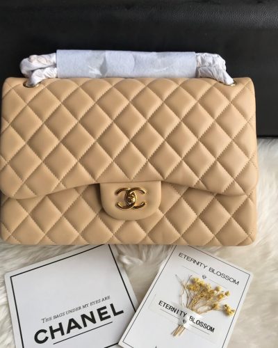Chanel Large Classic Handbag A01113 – Beige