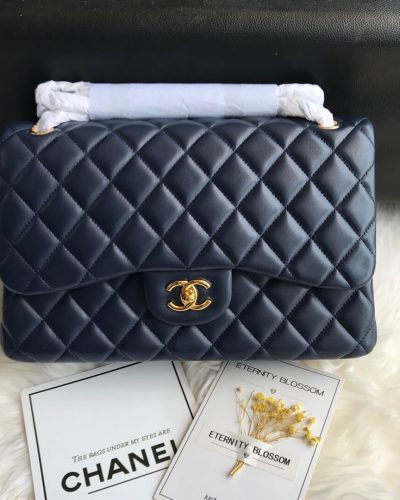 Chanel Large Classic Handbag A01113 – Blue