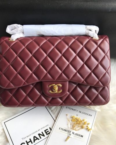 Chanel Large Classic Handbag A01113 – Claret