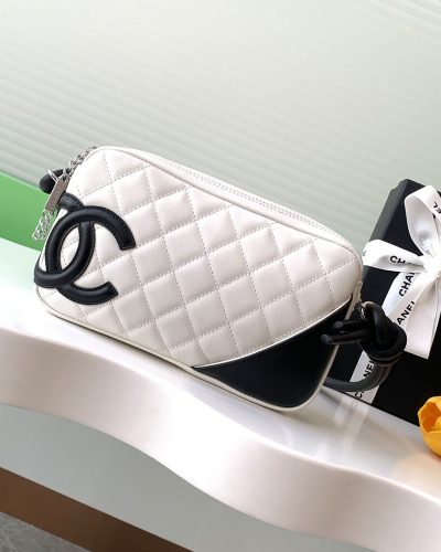 Chanel Mini Cambon Camera Bag – White & Black