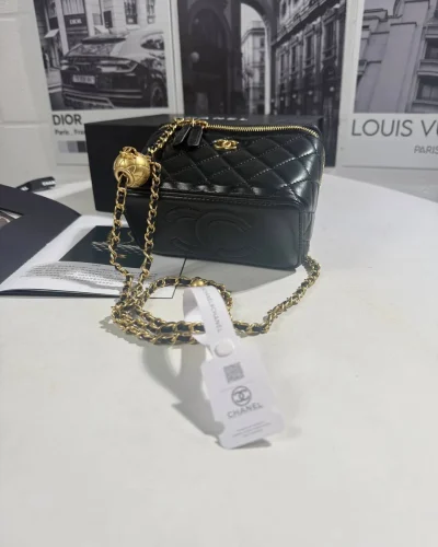 Chanel Pearl Crush First Copy Bag for Women – Black