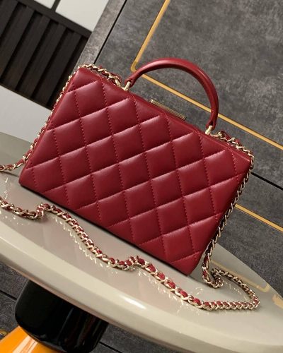 Chanel Small Box Bag AS5167 – Wine Red3