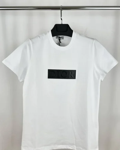 Christian Dior Classic Letter Embossed T-Shirt white