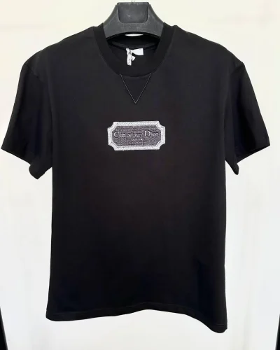 Christian Dior Couture Embroidered Center Logo T-Shirt