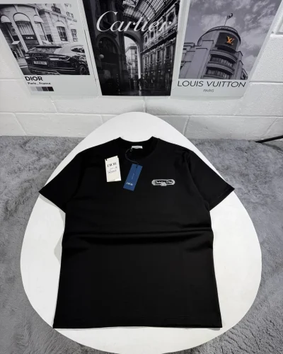 Christian Dior Couture Embroidered T-Shirt Clone Quailty black