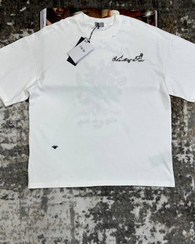 Christian Dior Couture Lily of the Valley T-Shirt Super Clone Quailty white