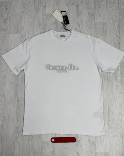 Christian Dior Couture Relaxed-Fit Cotton Jersey T-Shirt white