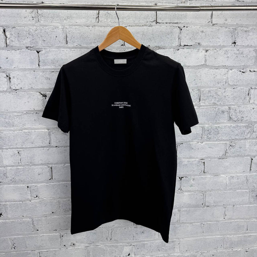 Christian Dior Montaigne Luxury Replica Short Sleeve T-Shirt black