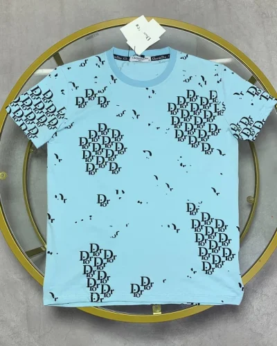 Christian Dior Oblique Jacquard T-Shirt blue