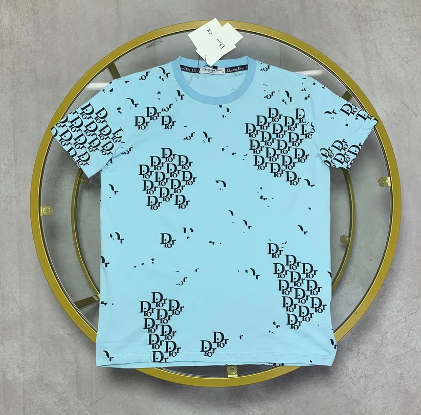 Christian Dior Oblique Jacquard T-Shirt blue