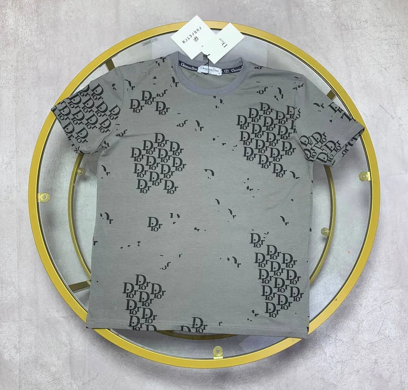 Christian Dior Oblique Jacquard T-Shirt grey