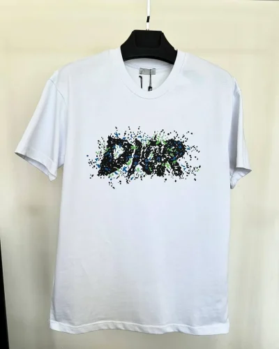 Christian Dior Paint Graphic Print T-Shirt AAA Quailty white