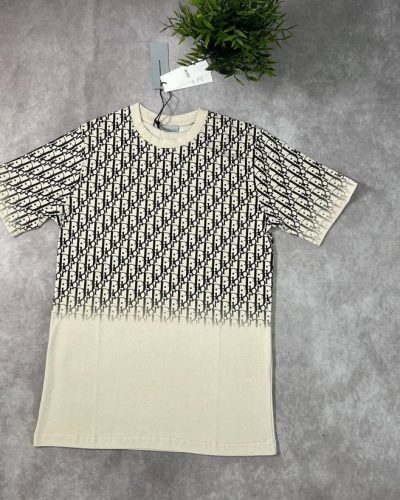 Christian Dior Super Clone Quailty Oblique T-Shirt beige